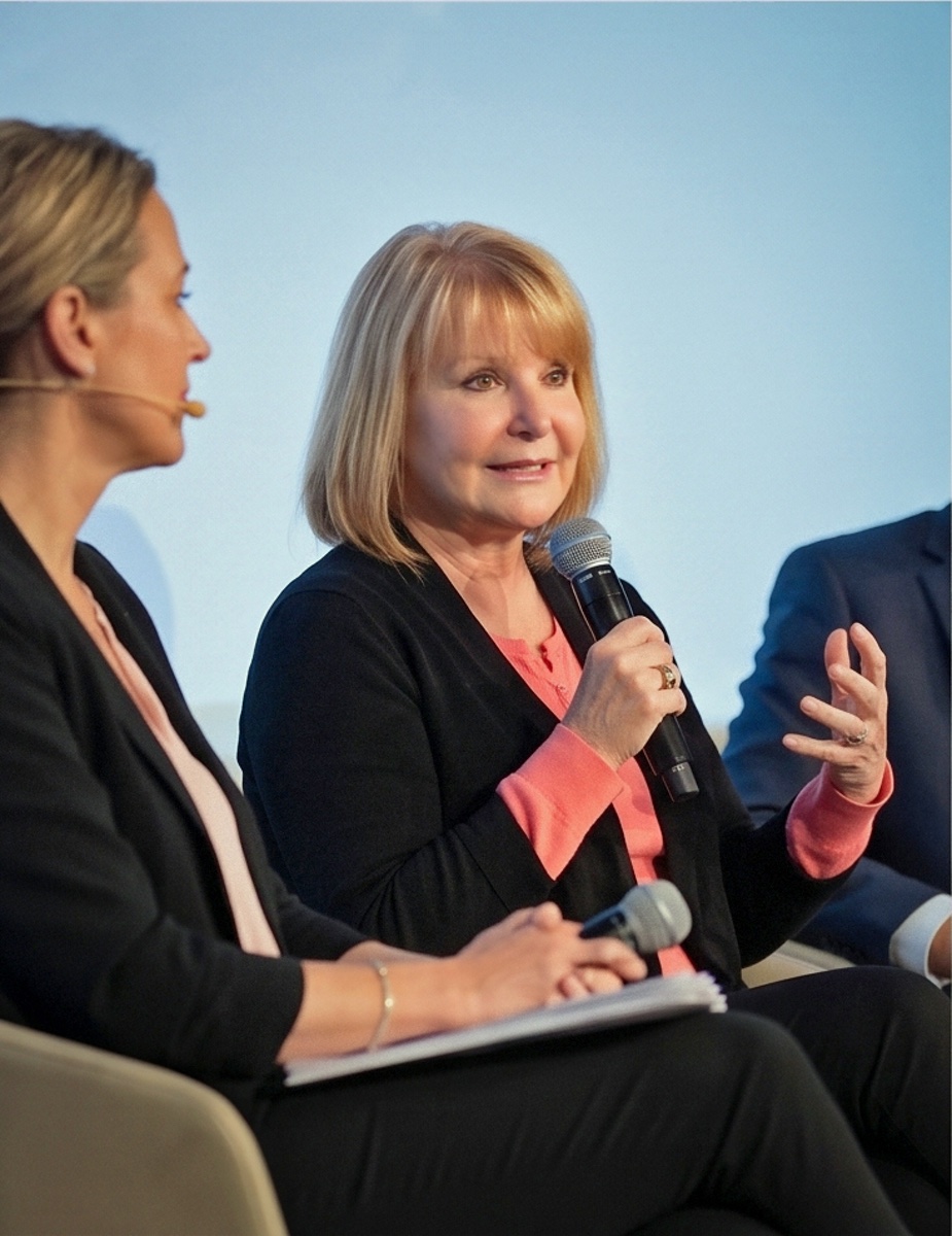 Claudine Savelberg on a panel discussion